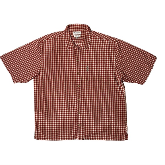 Columbia Other - Columbia Button Up Shirt Short Sleeve Men’s Size XL Plaid Red